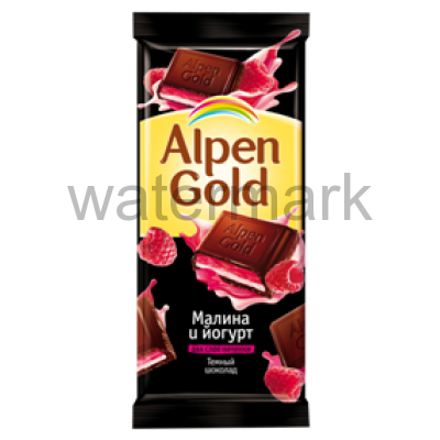 Шоколад Alpen Gold «Темный шоколад с малиново-йогуртовой начинкой», 90 г