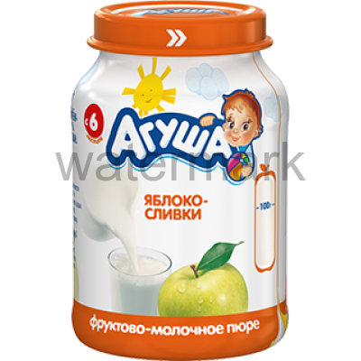 Фруктово-молочное пюре детское Агуша Яблоко-сливки 200 г