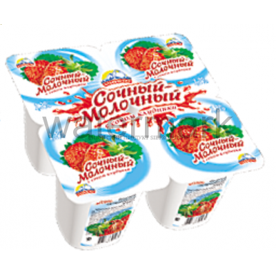 Йогурт "Альпенгурт" 1,2% Сочный-Молочный клубника 95 гр.