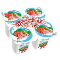 Йогурт "Альпенгурт" 1,2% Сочный-Молочный клубника 95 гр.